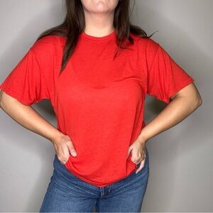 Madewell Linen Blend Crewneck Oversized Tee